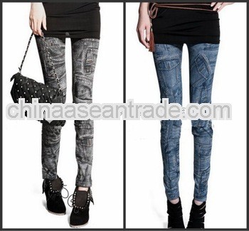women newest fashion thicken denim legging