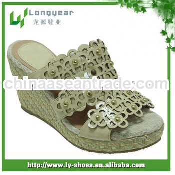 women wedge heel slippers,ladies open toe wedge heel slippers