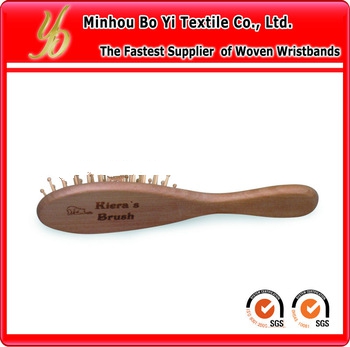 wooden handle hair brush