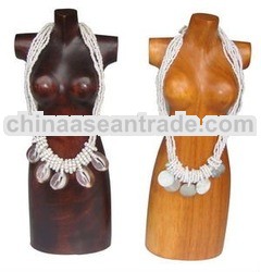 Wooden necklace display