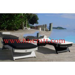 sun lounger pvc rattan