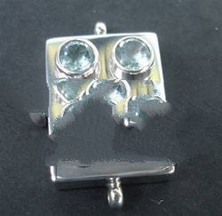 SS Bayonet Clasp Strand with Blue Topaz