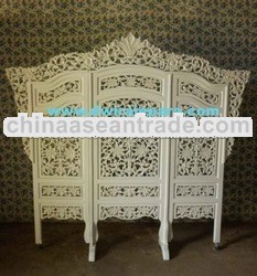 Carving Furniture of Screen furniture 3 folded in white furniture color
