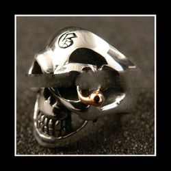 Silver Jewelry Skull Ring Piercing