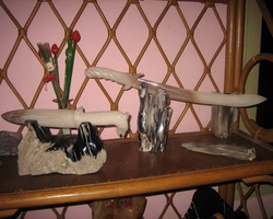 Crystal Fossil Wood Knife and Sword