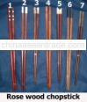 Chopstick made of rose wood inlay with seashell