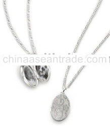 sterling silver floral locket