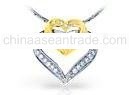 Double Heart Diamond Pendant