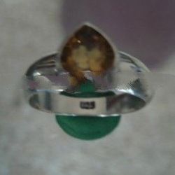 RFMN0004 - Sterling Silver Ring with Smoky Quartz