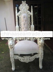 Antique Mahogany Lion King Chairs - Indoor Furniture