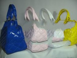 Colored Patent and Quilted Bags