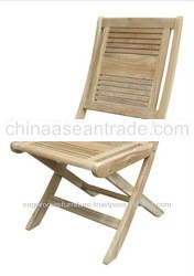 Outdoor Teak Wood Independence Folding Side Chair