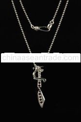 925 Sterling Silver Jewelry Pendant Garnet Pirate