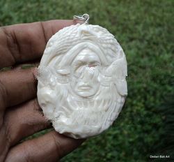 Indian Ox Bone Pendant