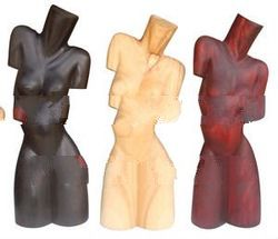 Wooden necklace display