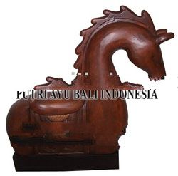Wooden Seated Horse