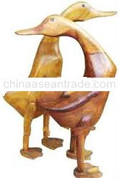 WOOD BIRD ANIMAL STATUE 02