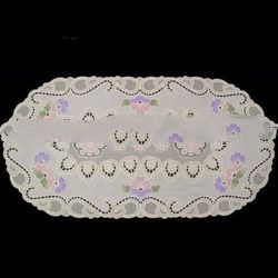43 x 86 cm Oval Embroidery Pattern Table Cloth
