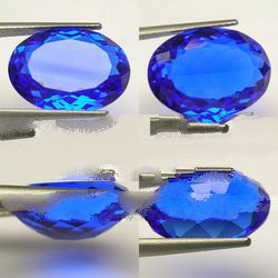 11 cts Huge Oval (18x13 mm) Lab Simulated Tanzanite AAA
