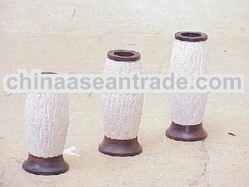 SONO OVAL STONE CANDLE HOLDER