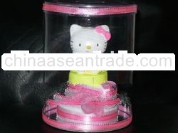 Towel Cupcake with Hello Kitty Topper