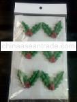 Royal Icing Holly Leaves 6pcs / Pack