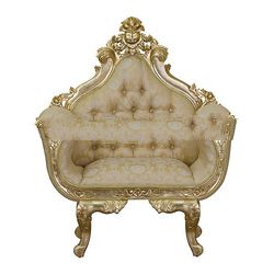 Gold Leaf Bridal Sofa 1 Seater with Carving