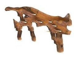 TEAK ROOT BENCH FURNITURE TRBN22