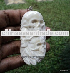 Skull Ox Bone Pendant