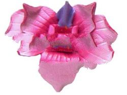 Orchid Flower Leather Brooch