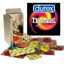 Durex Tropical Lubricated Premium Latex Condoms 48ct Value Pack 99063
