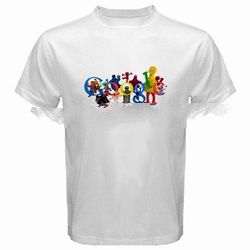 NEW GOOGLE SESAME STREET LOGO T-SHIRT