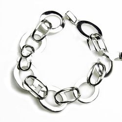 Sterling Silver 925 Oval Link Bracelet