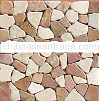Red White Marble Mosaic