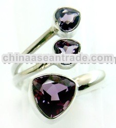 Silver Ring With Gemstones