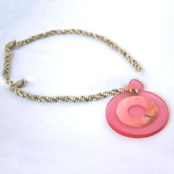 Necklace Resin Red Hn25