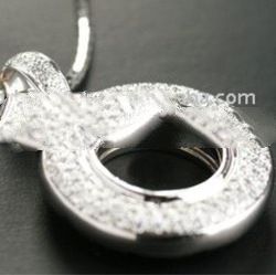 White Gold Cycling Pendant