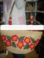 Agel Pastel sulam bunga Bag