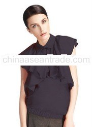 Sleeveless Cape-Inspired Blouse