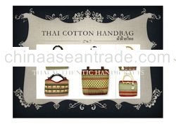 A Thai Authentic Cotton Handbag 04, Thai product, Made in Thailand, Handmade Handicraft Production, 