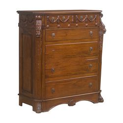 Mahogany Lion Chest of Drawers