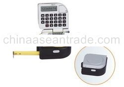 Multifunctional calculator with tape measure