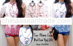 Chiffon Flower Blouse