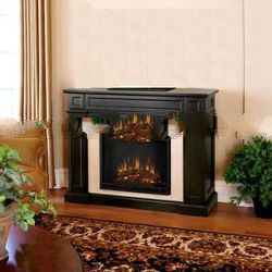 Rutherford Walnut Electric fireplace real flame realflame
