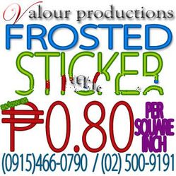 FROSTED STICKER PRINTING