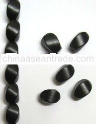 Tiger Ebony Twist Wood Beads