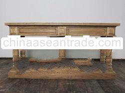 French Rustic Distressed Wood Console