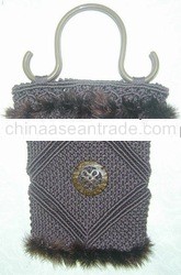 Pretty Dark Brown Macrame Bag
