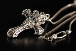 925 Sterling Silver Jewelry Skull Cross Pendant