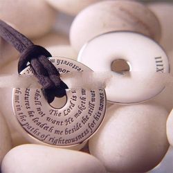 23 Psalm Touchstone with Cord Necklace